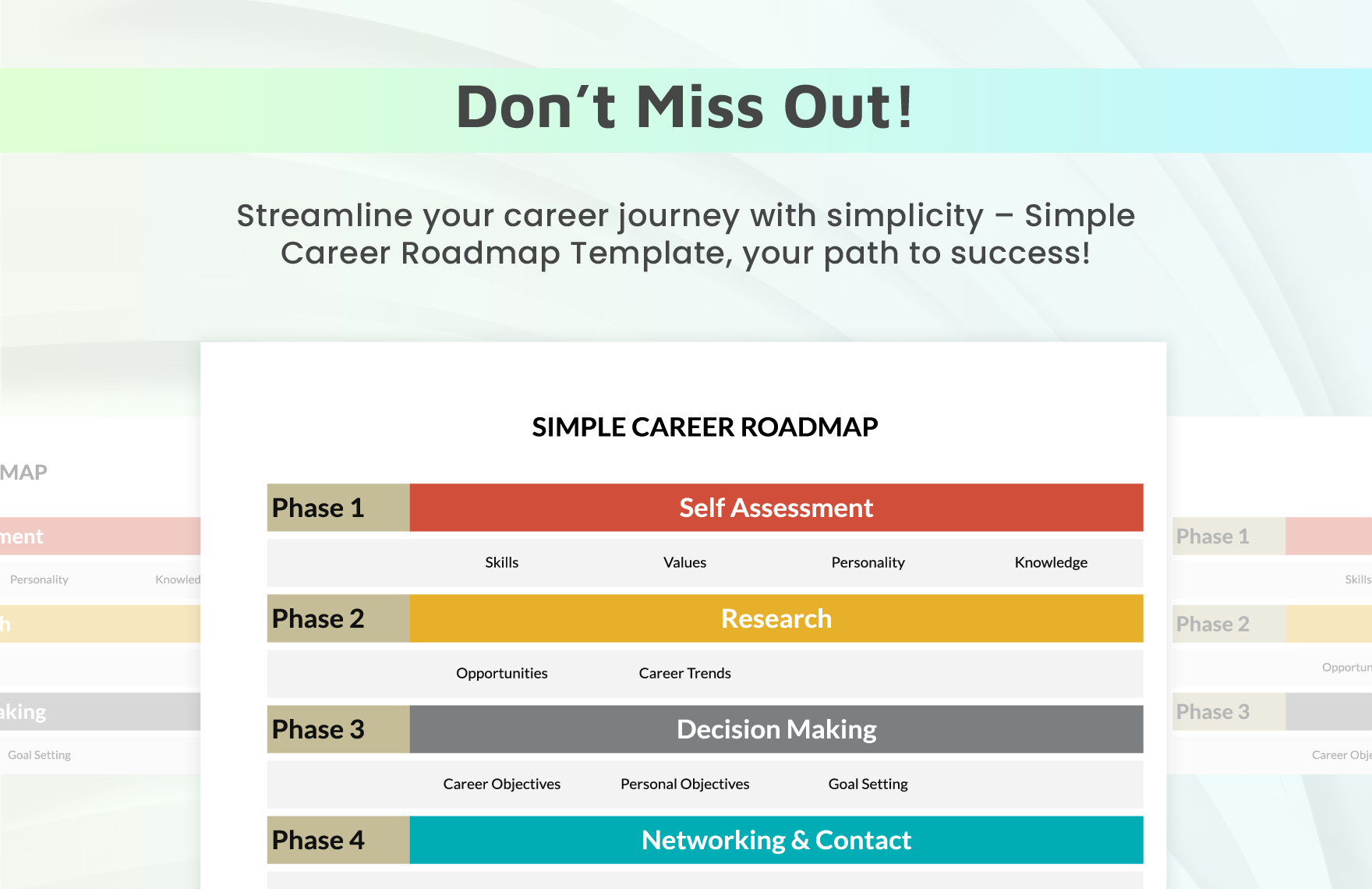 Simple Career Roadmap Template
