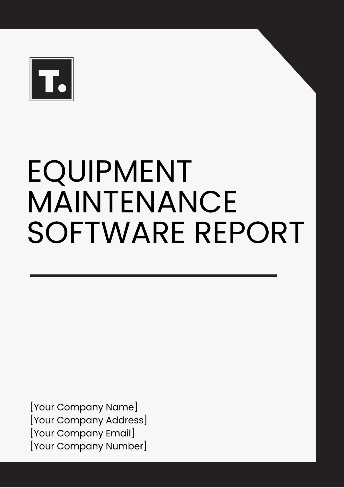 Equipment Maintenance Software Report Template - Edit Online & Download