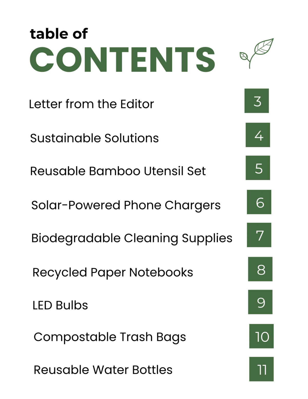 Free Eco Friendly Products Catalog Template to Edit Online