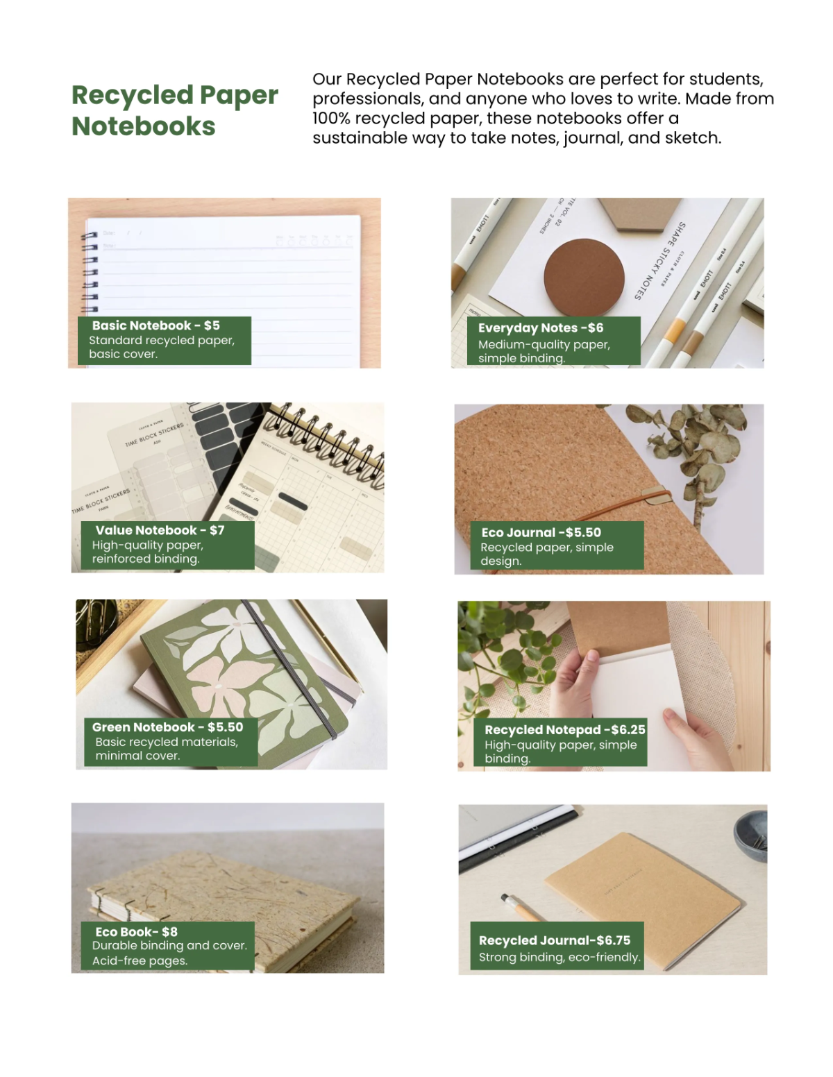 Free Eco Friendly Products Catalog Template to Edit Online