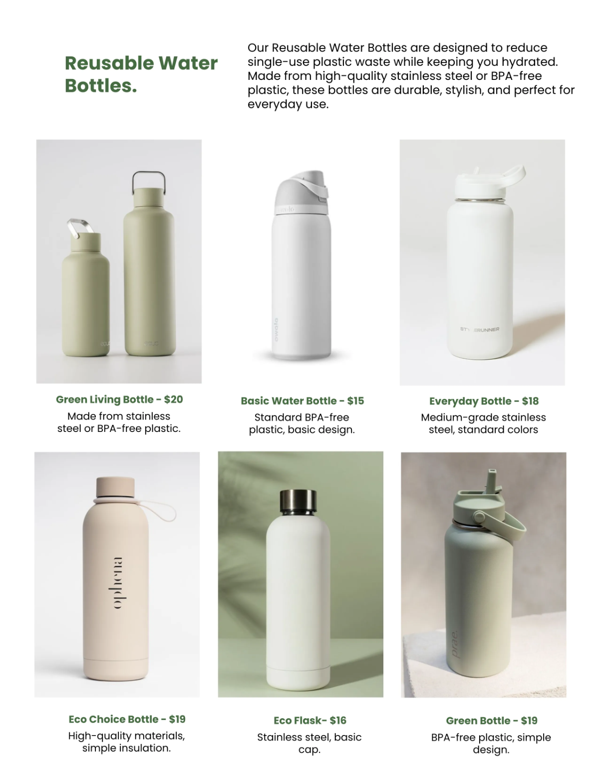 Free Eco Friendly Products Catalog Template to Edit Online