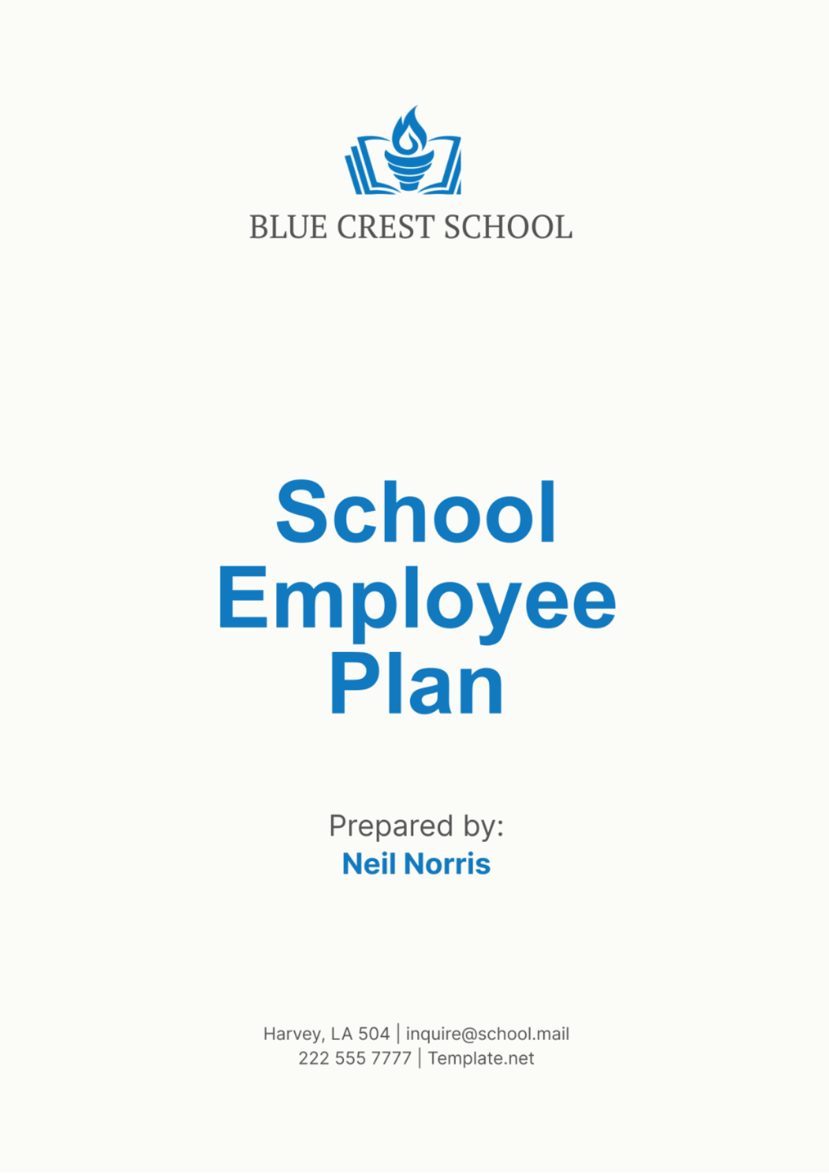 School Employee Plan Template - Edit Online & Download