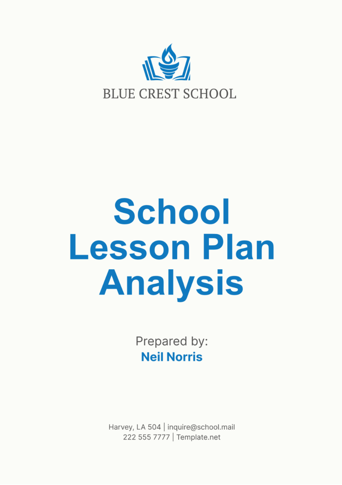 School Lesson Plan Analysis Template - Edit Online & Download