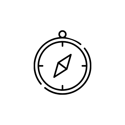 Compass Outline Icon