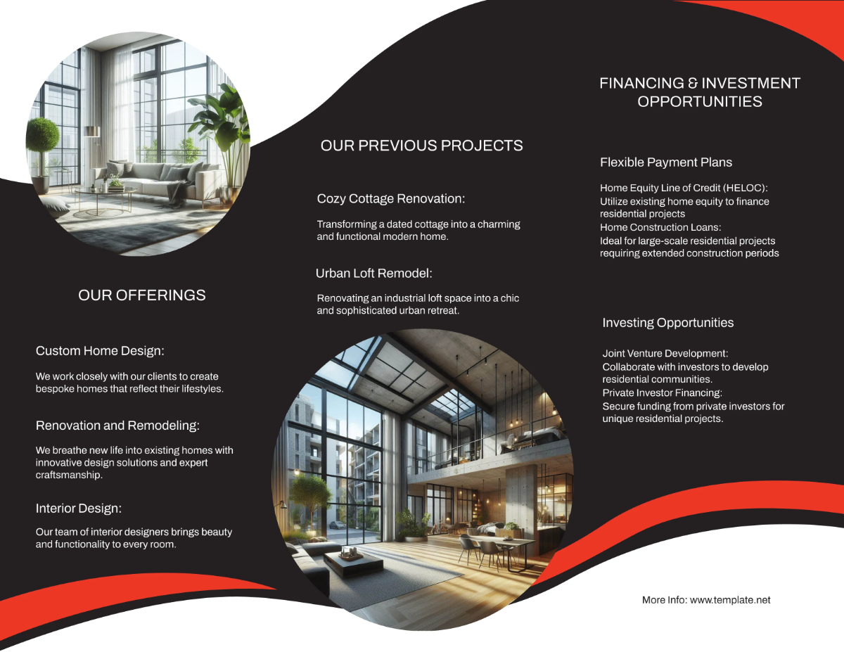Free Residential Architecture Brochure Template to Edit Online