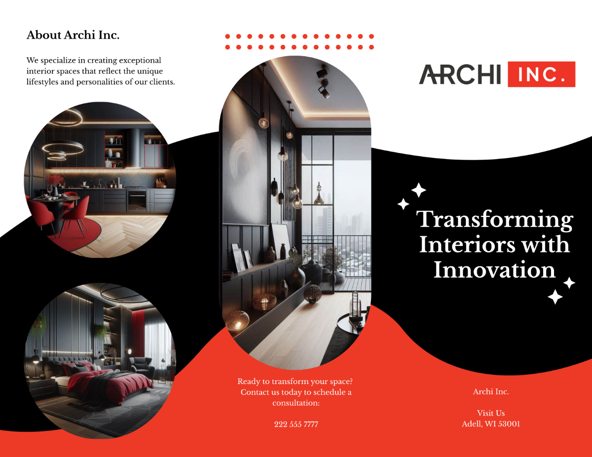 Architecture Interior Tri-Fold Brochure