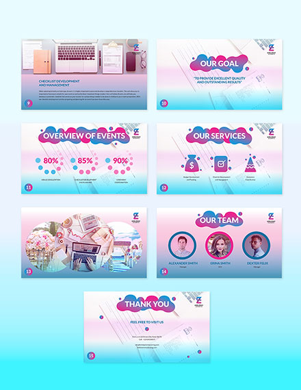 Free Event Planner Presentation Template to Edit Online