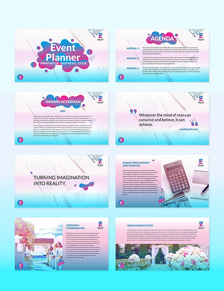 Free Event Planner Presentation Template to Edit Online