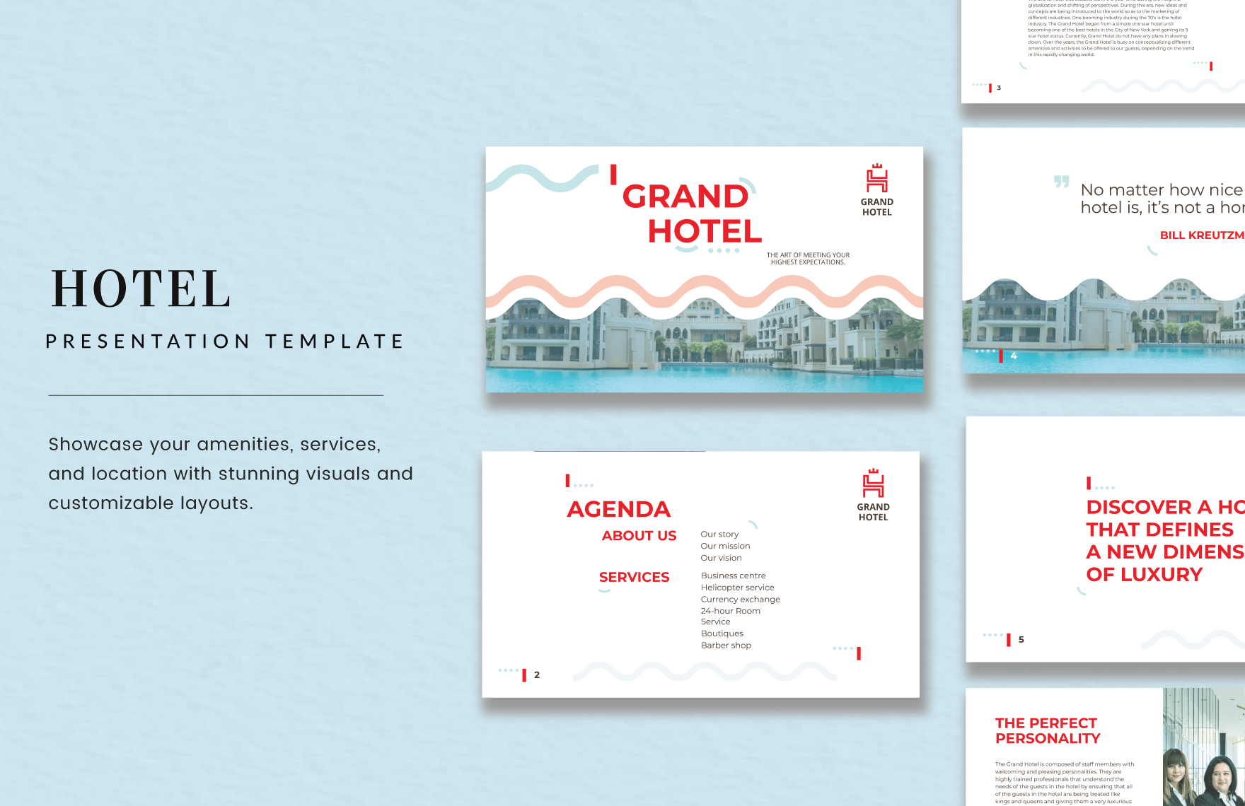 Free Hotel Presentation Template to Edit Online