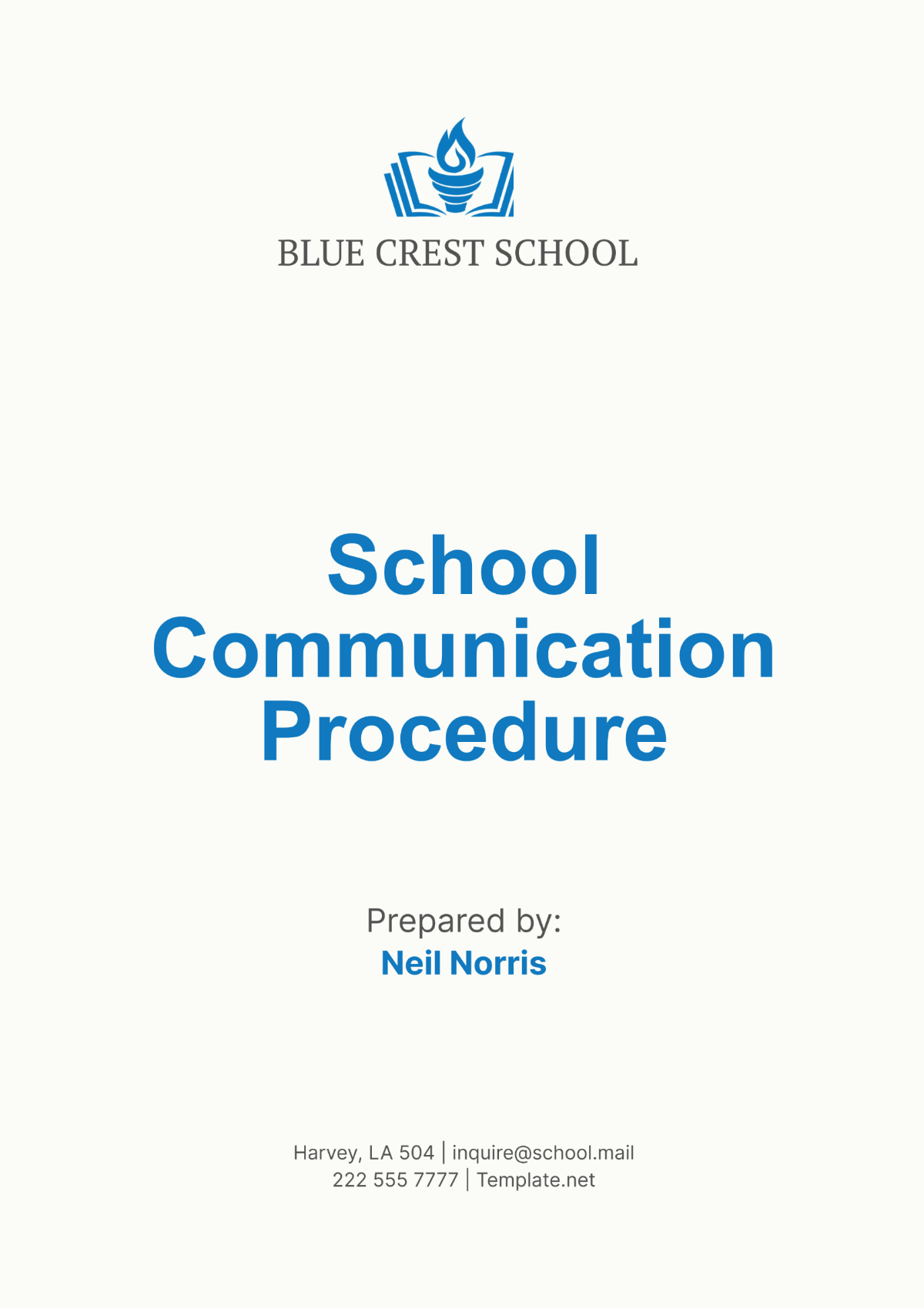 School Communication Procedure Template - Edit Online & Download