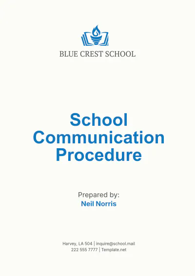 Free School Communication Procedure Template to Edit Online
