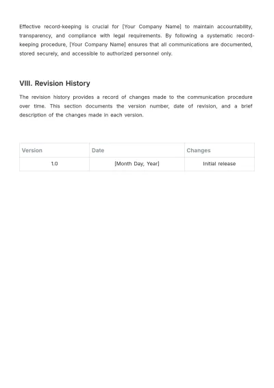 Free School Communication Procedure Template to Edit Online