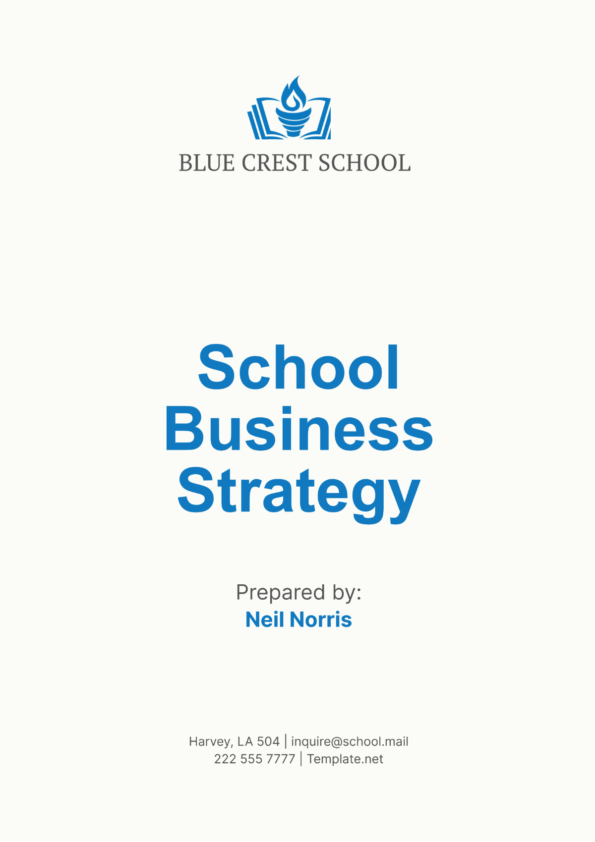 School Business Strategy Template - Edit Online & Download