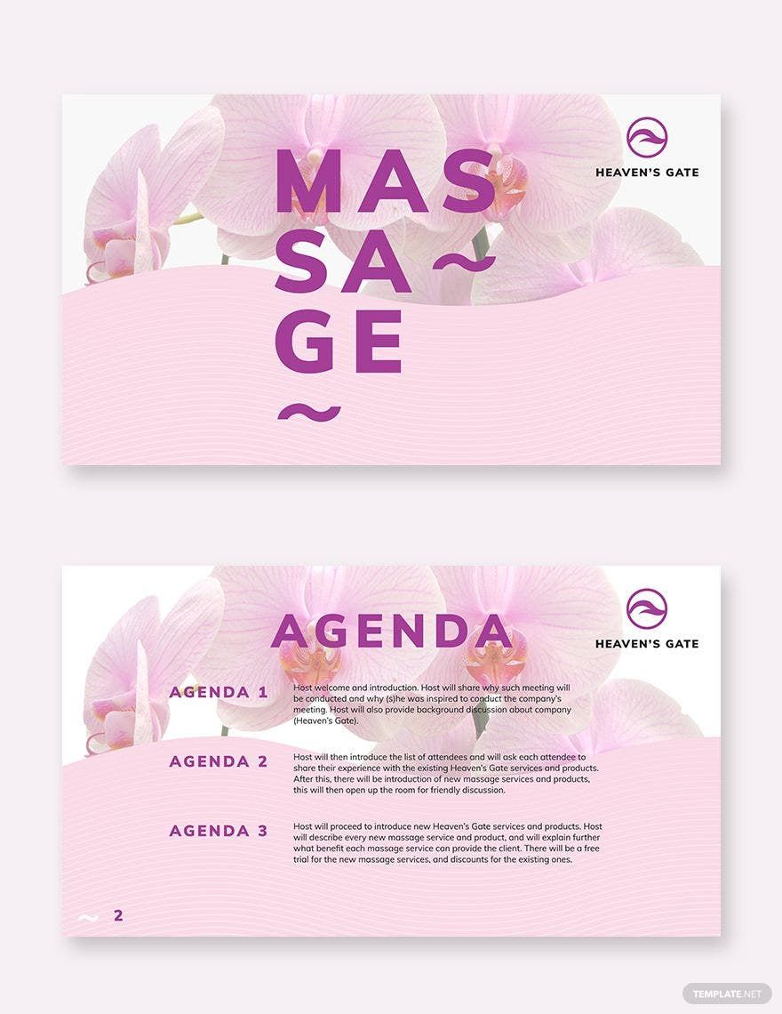 Massage Presentation Template