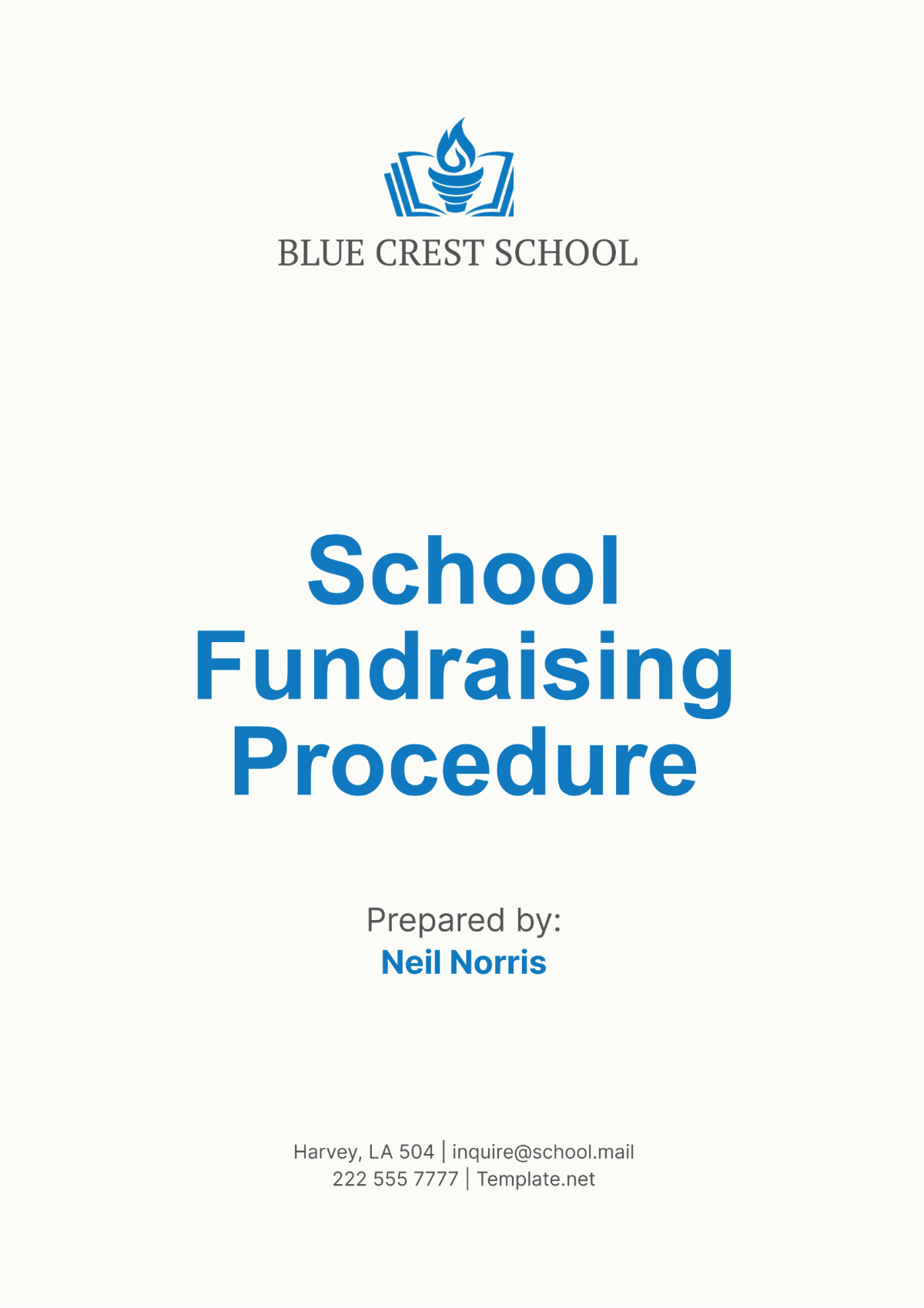 School Fundraising Procedure Template - Edit Online & Download