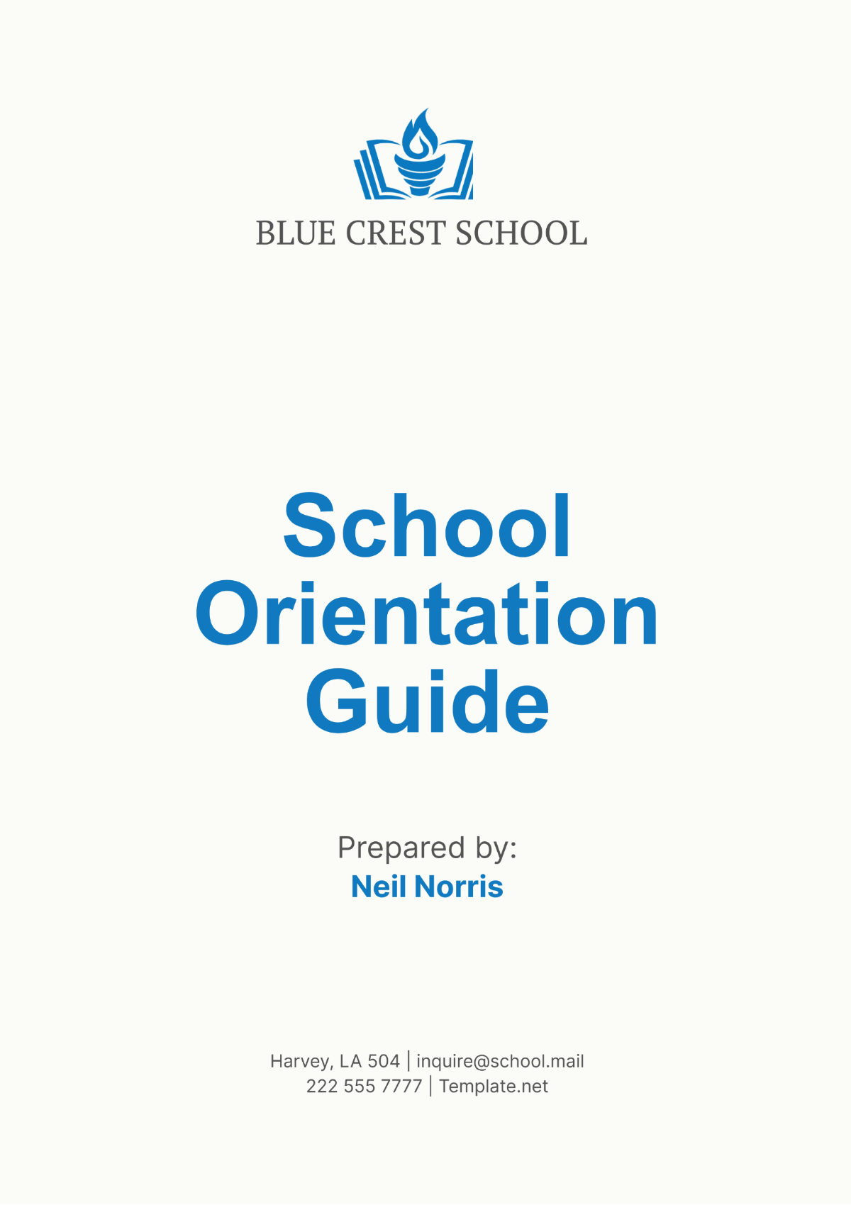 School Orientation Guide Template - Edit Online & Download