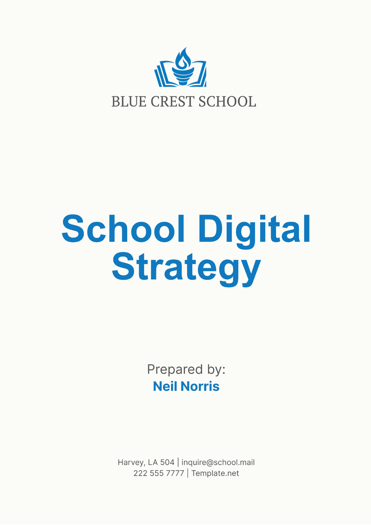 School Digital Strategy Template - Edit Online & Download