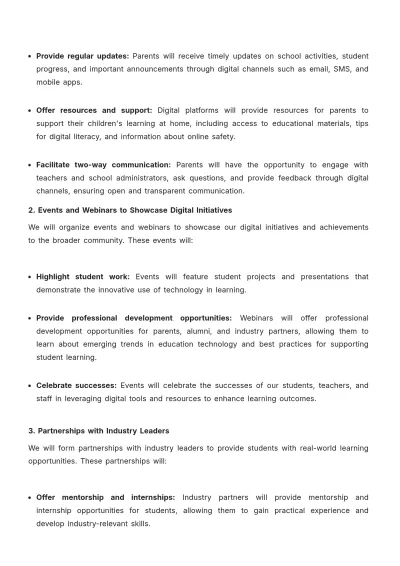 Free School Digital Strategy Template to Edit Online