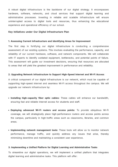 Free School Digital Strategy Template to Edit Online
