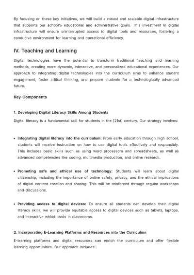 Free School Digital Strategy Template to Edit Online