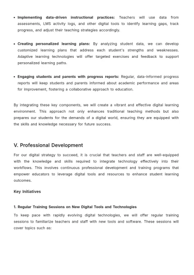 Free School Digital Strategy Template to Edit Online