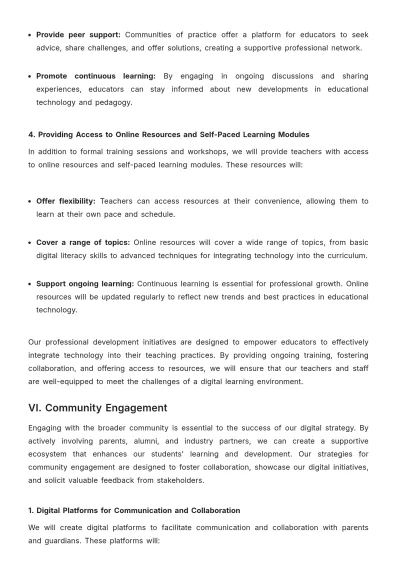 Free School Digital Strategy Template to Edit Online