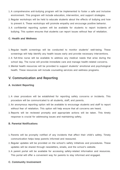 Free School Safety Memo Template to Edit Online