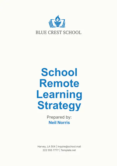 Free School Remote Learning Strategy Template to Edit Online