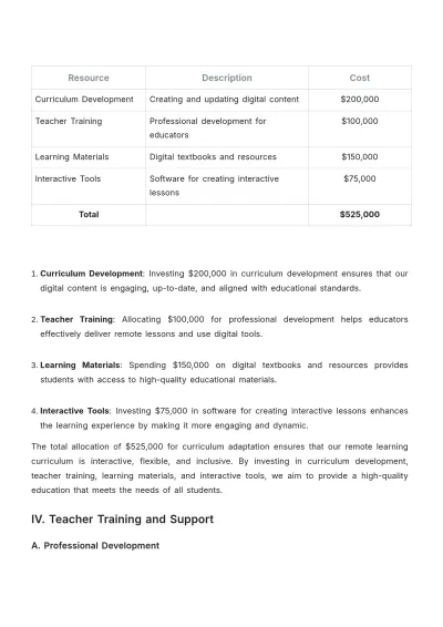 Free School Remote Learning Strategy Template to Edit Online