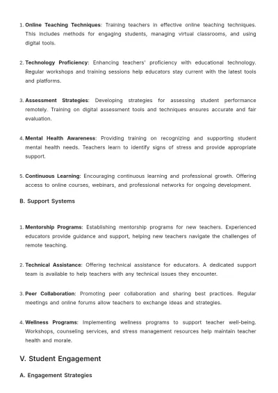 Free School Remote Learning Strategy Template to Edit Online