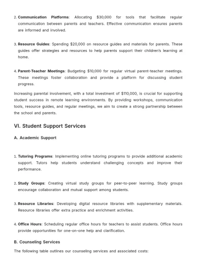 Free School Remote Learning Strategy Template to Edit Online