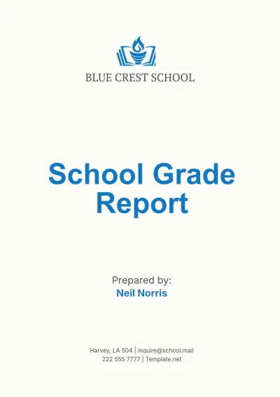 Free School Grade Report Template to Edit Online