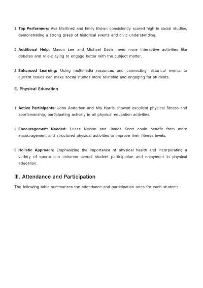 Free School Grade Report Template to Edit Online