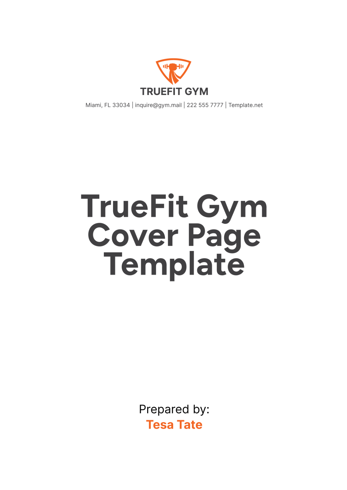 Gym Cover Page