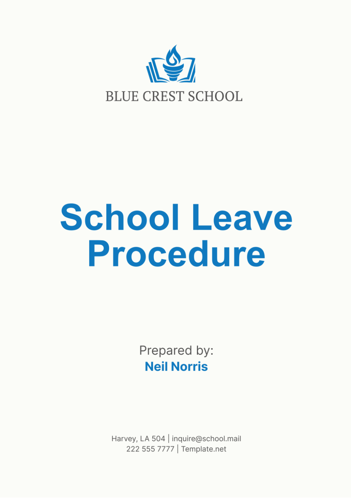 School Leave Procedure Template - Edit Online & Download