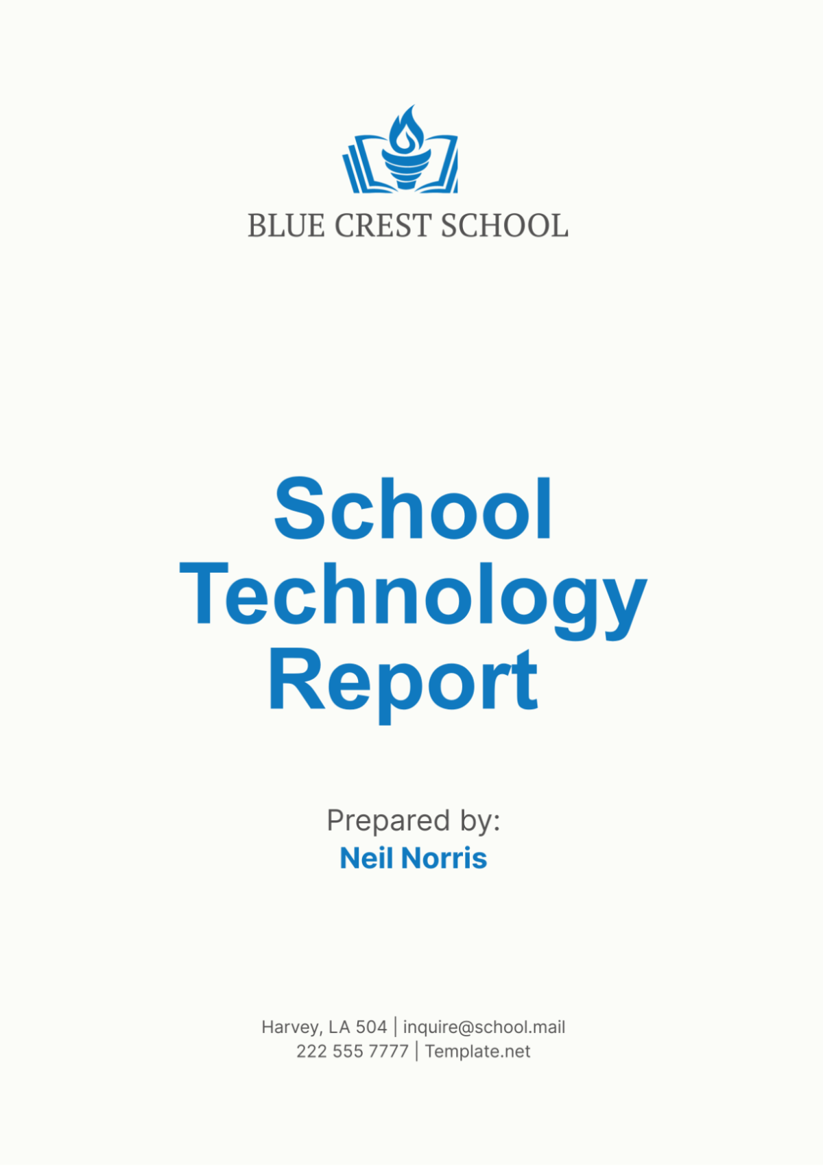 School Technology Report Template - Edit Online & Download