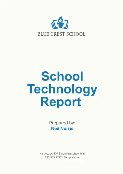 Free School Technology Report Template to Edit Online