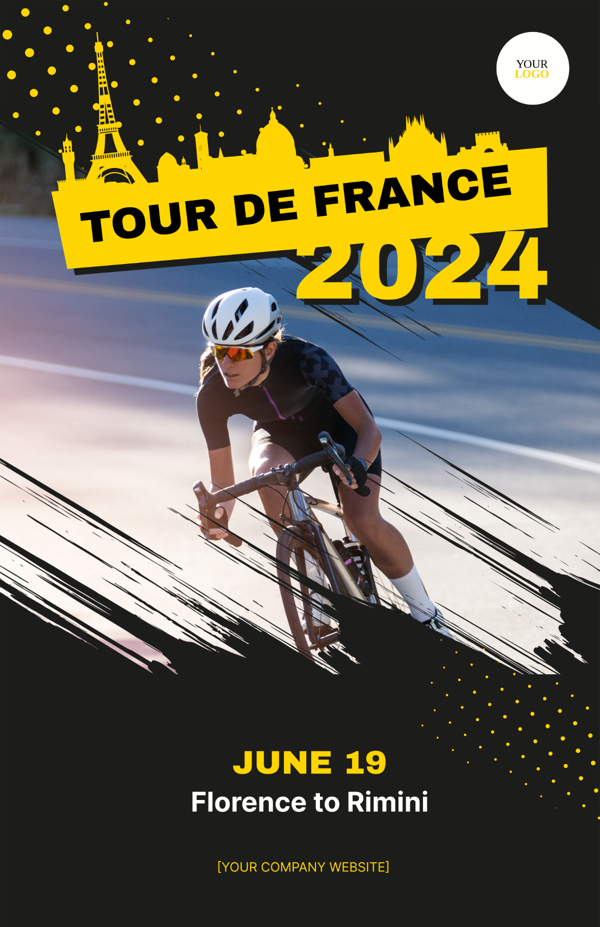 Tour De France Biking Poster