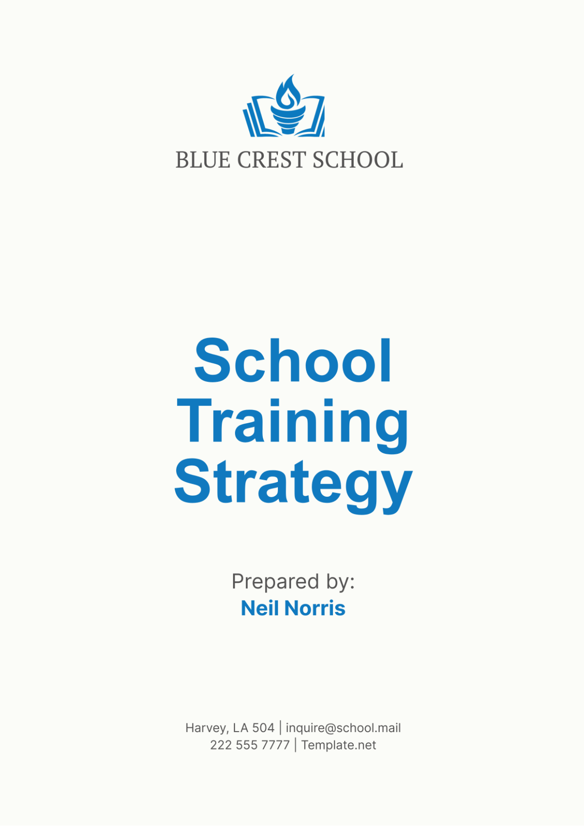 School Training Strategy Template - Edit Online & Download