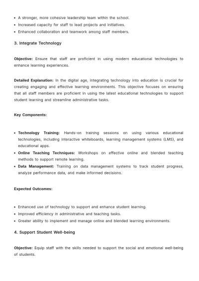Free School Training Strategy Template to Edit Online