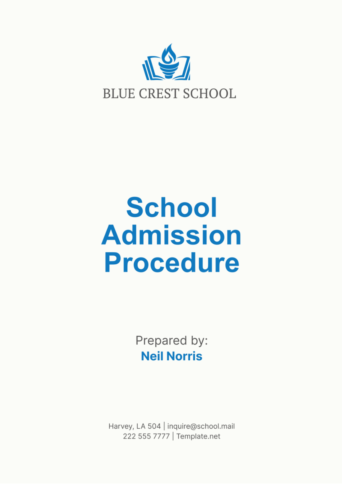 School Admission Procedure Template - Edit Online & Download