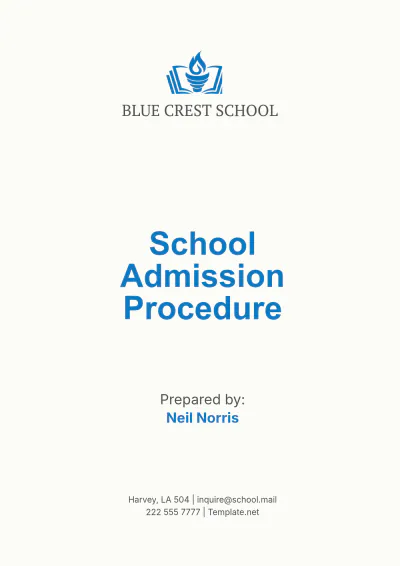 Free School Admission Procedure Template to Edit Online