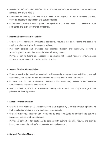 Free School Admission Procedure Template to Edit Online