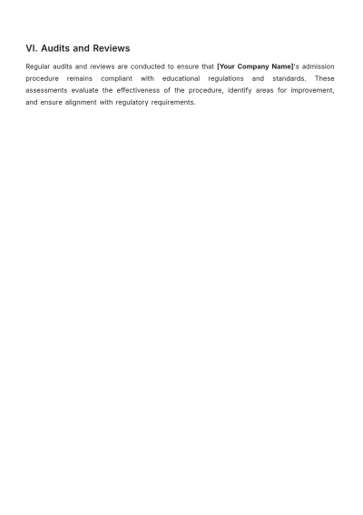 Free School Admission Procedure Template to Edit Online