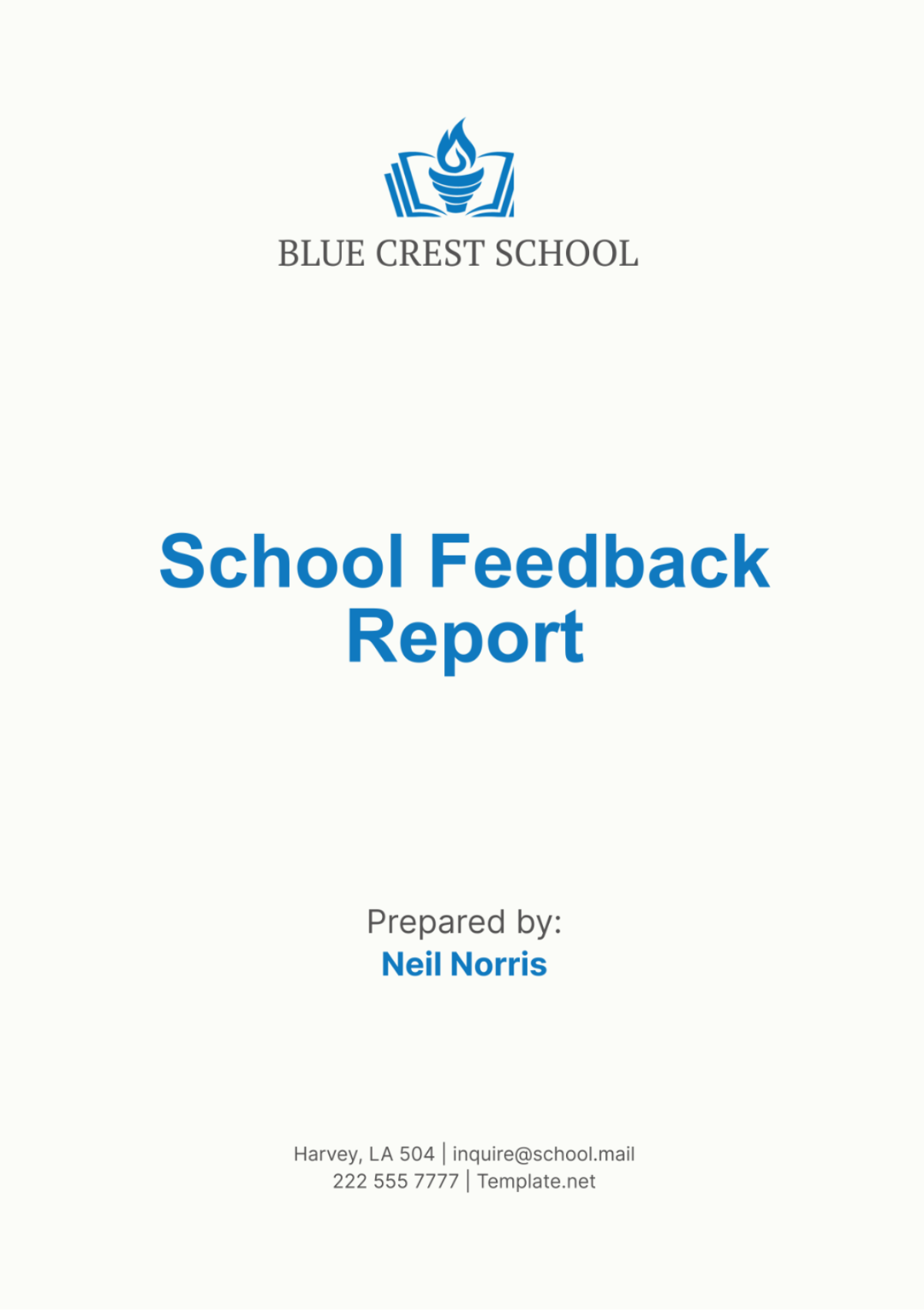 School Feedback Report Template