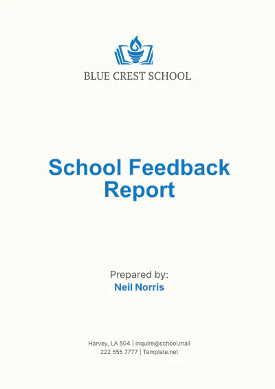 Free School Feedback Report Template to Edit Online