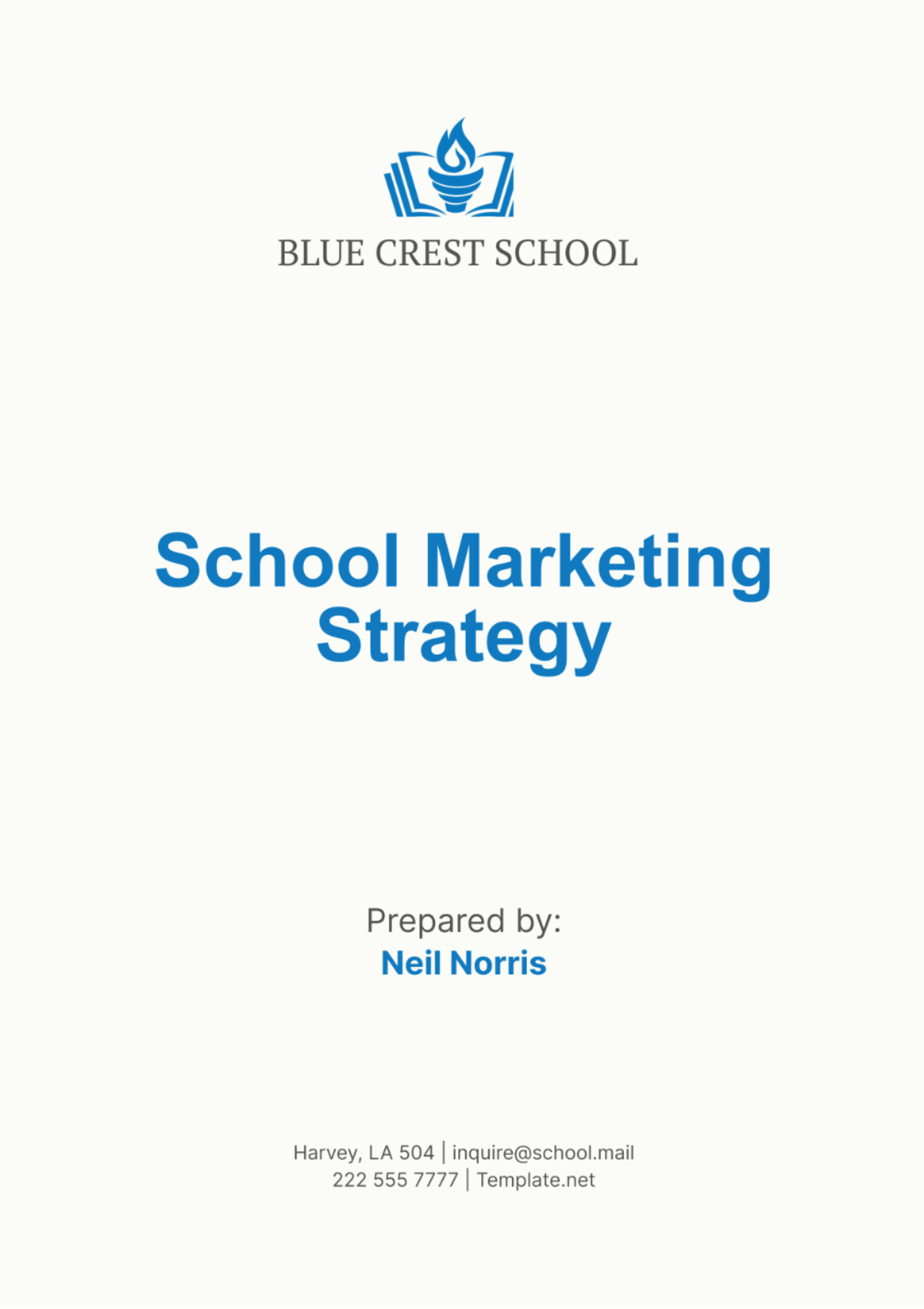 School Marketing Strategy Template - Edit Online & Download