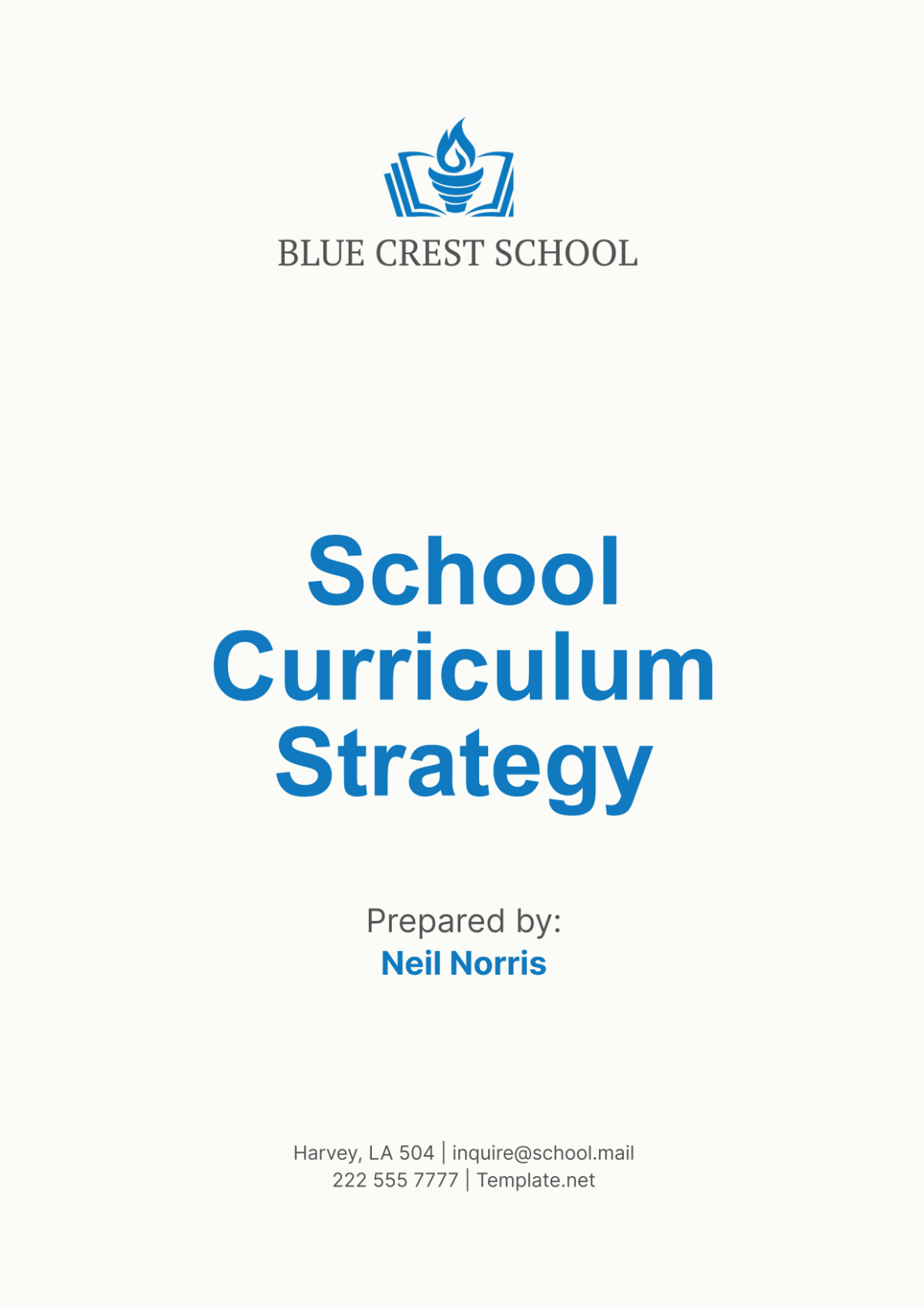 School Curriculum Strategy Template - Edit Online & Download