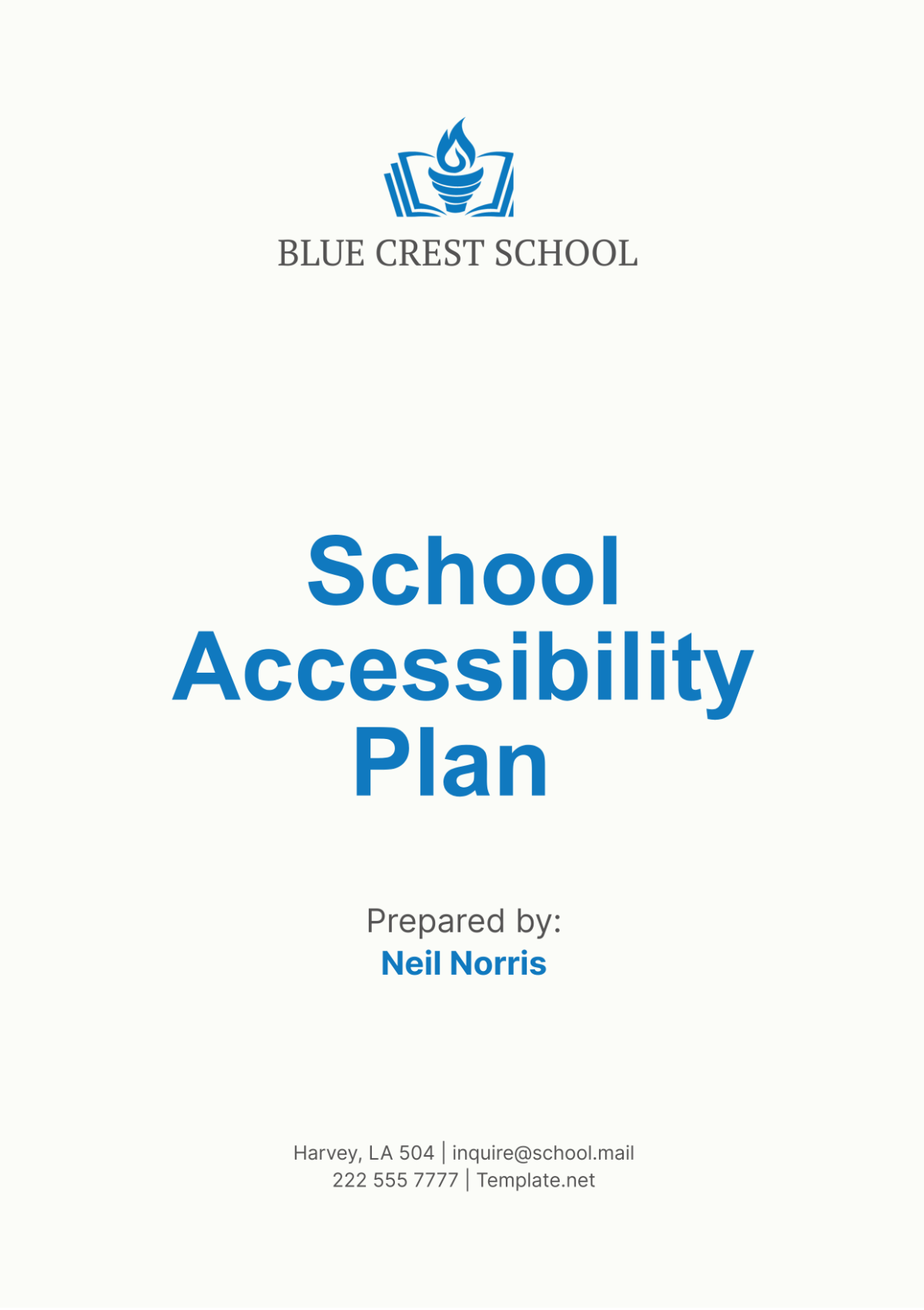 School Accessibility Plan Template - Edit Online & Download