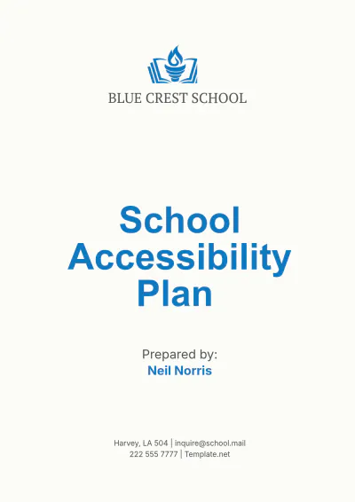 Free School Accessibility Plan Template to Edit Online
